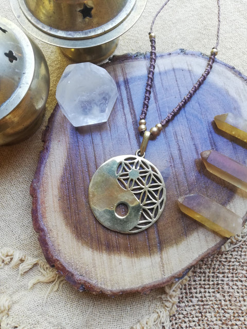 Brass Pendant Necklace by Autumn Essence