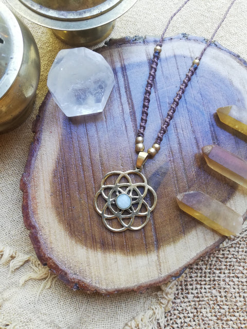 Brass Pendant Necklace by Autumn Essence