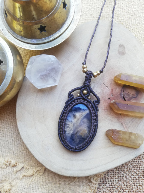 Dendrite Agate Pendant Necklace by Autumn Essence