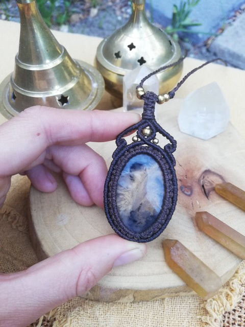 Dendrite Agate Pendant Necklace by Autumn Essence