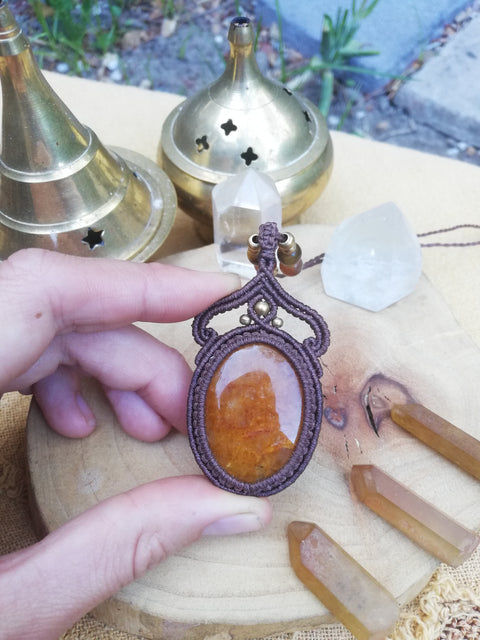 Gold Aventurine Pendant Necklace by Autumn Essence